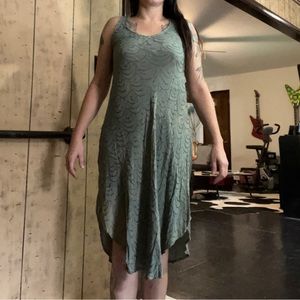 Flowing dress. 100% rayon. Made in India